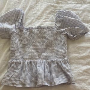 Jcrew smocked peplum top